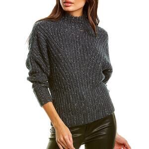 IRO Gray Metallic Kellers Chunky Knit Sweater Size S